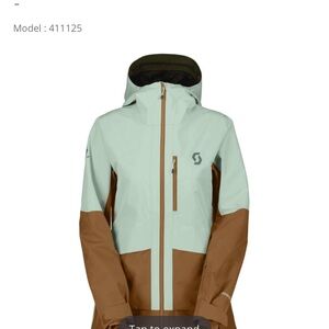 Scott Women's Mint and Brown Ski Jacket